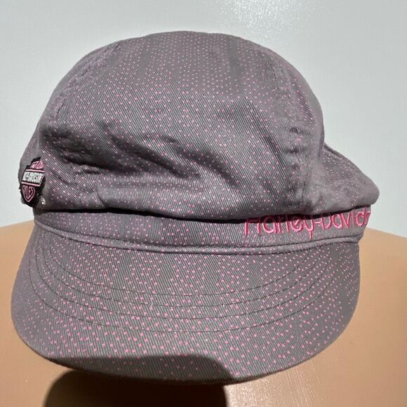 Harley-Davidson Women's Gray Pink Spellout Avant Garde Rare Hat Cap Adjustable - Picture 6 of 9